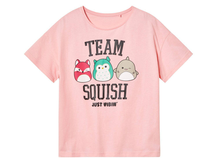 تیشرت دخترانه نخ پنبه Squishmallows (پک 2 عددی)